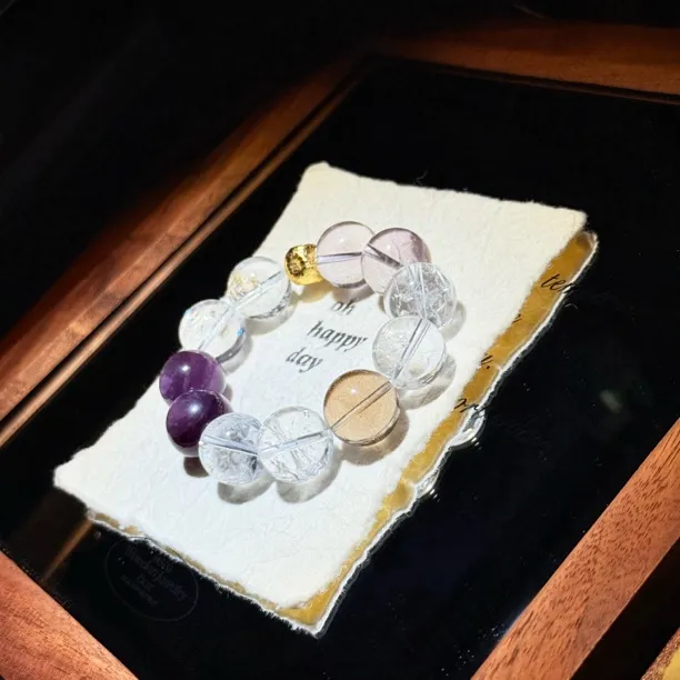 紫烟——水晶手串多样性发货拍下默认微瑕