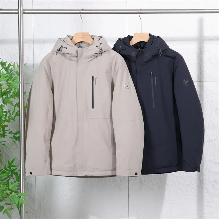 冬季剪标款男士防风保暖连帽羽绒服百搭休闲时尚鸭绒外套4Y077