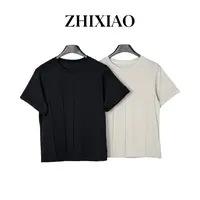 【ZHIXIAO】秋冬新款：牙签条短袖上衣9079