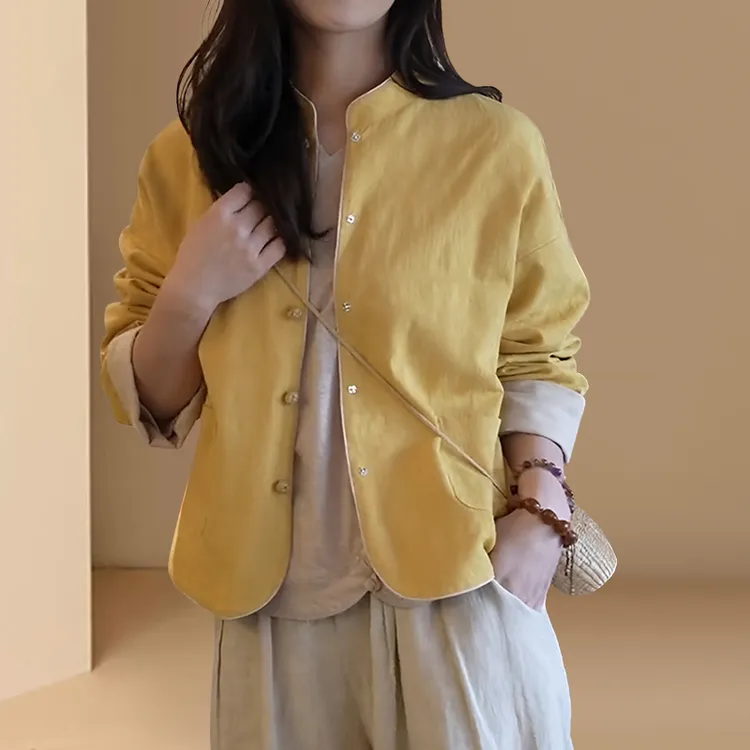 新中式国风两面穿显瘦外套女2025春秋新款高级上衣小众设计感衬衣