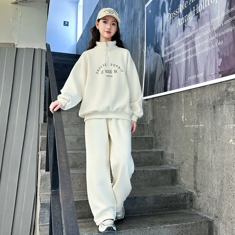 女大童套装秋季2025新款青少年学生女孩儿童衣服12女童15岁两件套