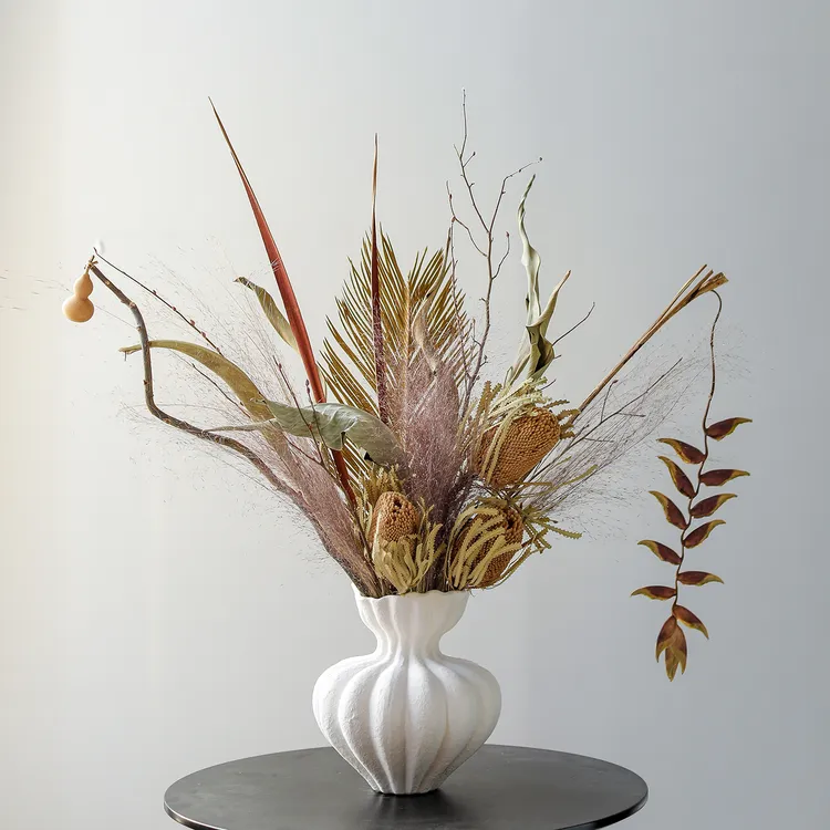 进口班克木吊鸟干花组合花束侘寂风高端插花套装民宿客厅酒店装饰