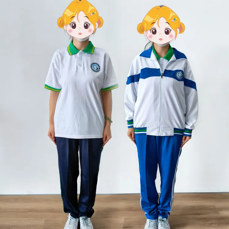 汉沽九中  短袖学院风拼色翻领舒适