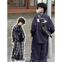 现货THE LUHAN【征服全场】秋季巴黎宽松衬衫亲子男童格纹套装25674