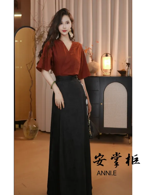 安掌柜【十里落花翻蝶梦】 新中式国风连衣裙FDM3305