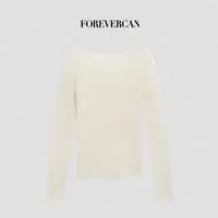 FOREVERCAN“随性留白”100绵羊毛简约舒适修身针织打底毛衣MY40021