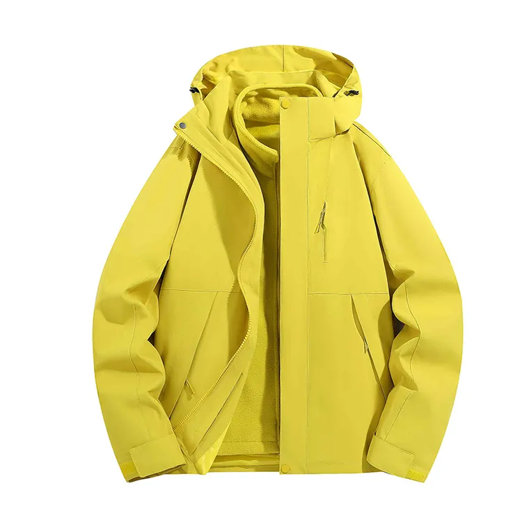 男女通用三合一冲锋衣秋冬户外防水防风保暖徒步通勤外套