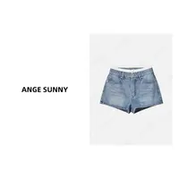 ANGE SUNNY【热血沸腾 蕾丝牛仔短裤】简约百搭气质显瘦短裤