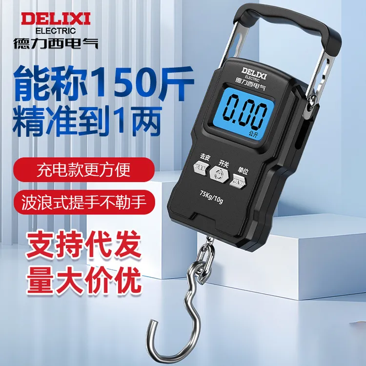 【新人福利】德力西电气手提电子秤便携式家用小型电子吊秤高精度称