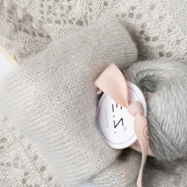 逸致【璞玉线】手编桑蚕丝羊绒马海毛图材料衣服披肩编织线材25克