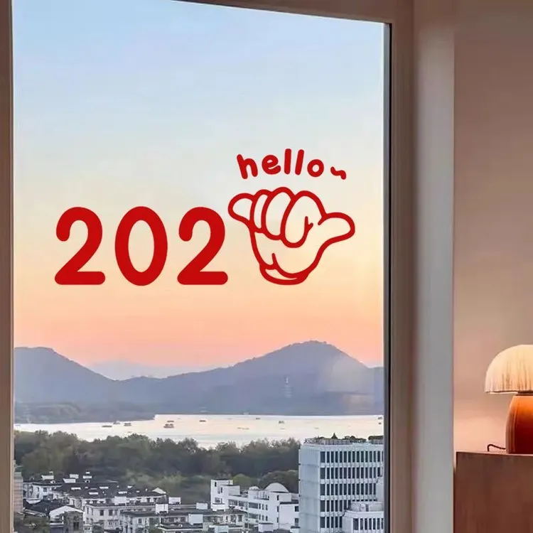 2026新手势贴纸卧室背景装饰防油防晒防水中式設計简约光面玻璃贴