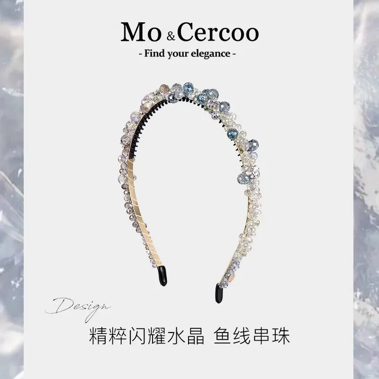 Mo&Cercoo水晶幻境高级定制发箍重工奢华闪亮发饰气质高颅顶头箍