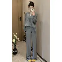 【杨二迪专属】羊毛混纺针织套装高级感时尚气质毛衣阔腿裤两件套