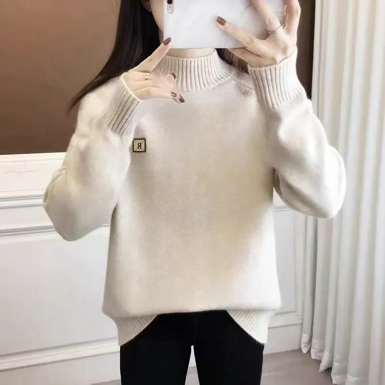 12女大童毛衣13少女秋冬装15岁新款初高中学生加绒内搭针织打底衫