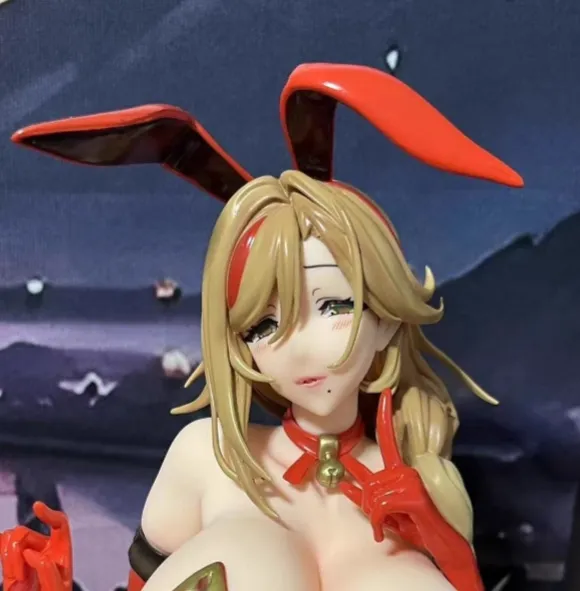 二次元美少女 千里GAN系列 抚子兔女郎1/4蹲姿 雕像模型 盒装手办