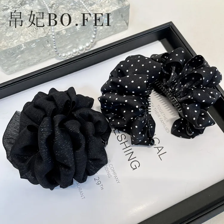 帛妃新款韩系时尚高级感百搭泡泡云朵香蕉夹发夹发饰头饰