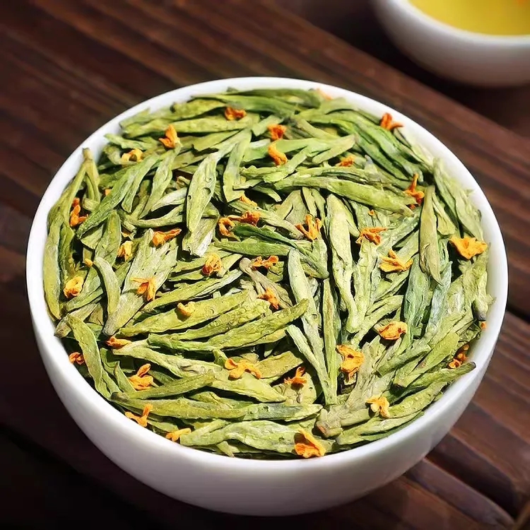 2025年新茶高山桂花龙井绿茶花香型优选品质鲜爽好茶茶叶