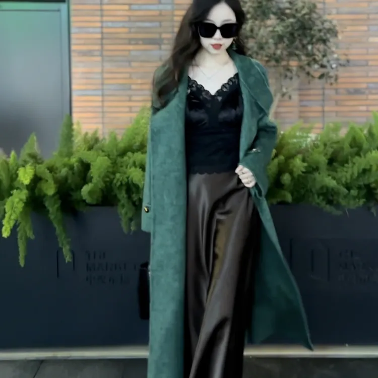 大麦家 25年新品高品质羊毛大衣小立领腰带款