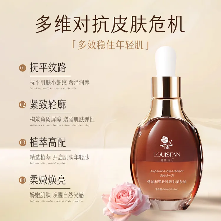 【保加利亚玫瑰面部精油】紧致抗皱-脸部刮痧按摩-美容院美肤精华油