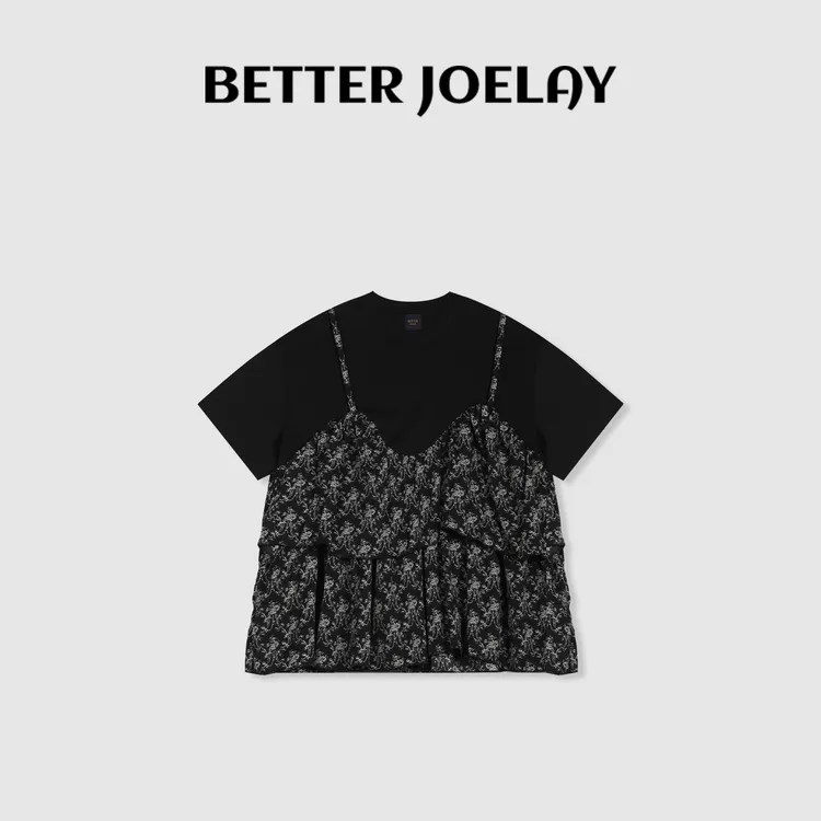 BETTER JOELAY-【伊洛贝斯】时尚可爱百搭简约短袖T恤休闲风KH3190