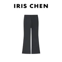 IRIS CHEN 王牌裤 2025冬“真丝羊绒510g”加厚加绒微喇裤25KZ1027