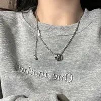 钛钢项链 小蛮腰卫衣项链女小众设计嘻哈甜酷钛钢不掉色锁骨链301