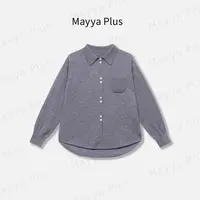 【暖意】Mayya Plus麦芽定制气质显瘦流光风毛织开衫32546615