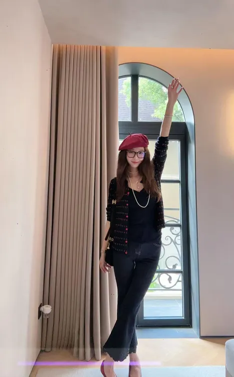 DEDM•STUDIO/减龄小众气质精致温婉碎花针织开衫外套2508WT/1056