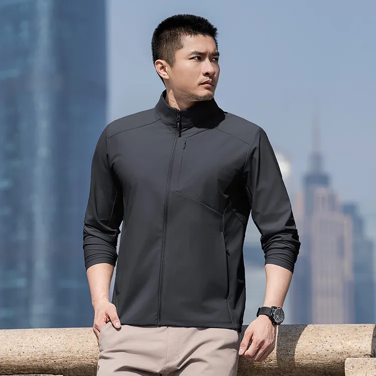 【龙牙】隐之轻鹿针织抗UV立领夹克夏季款外套男士轻薄透气防晒衣商品图