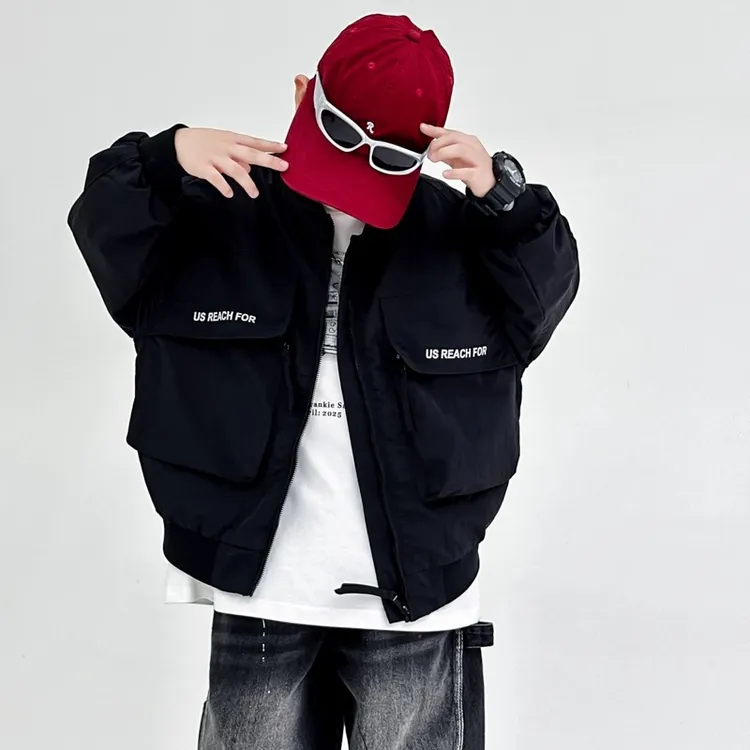 儿童装男童秋装夹克外套2025新款春秋款中大童秋季男孩痞帅棒球服