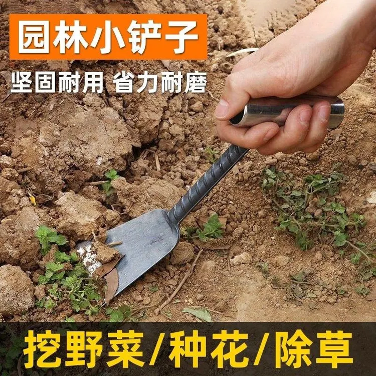 挖野菜铲子锄蒜荠菜园林种花铁铲种菜除草挖土多功能园艺铁铲