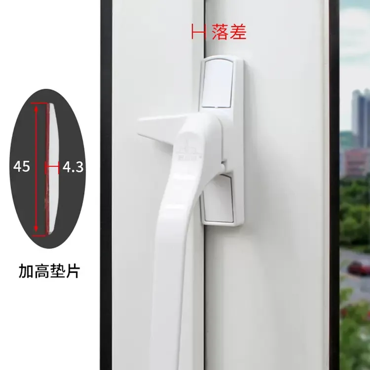 塑钢窗把手铝合金窗户锁卡扣手柄老式朔钢门窗配件执手平开窗拉手