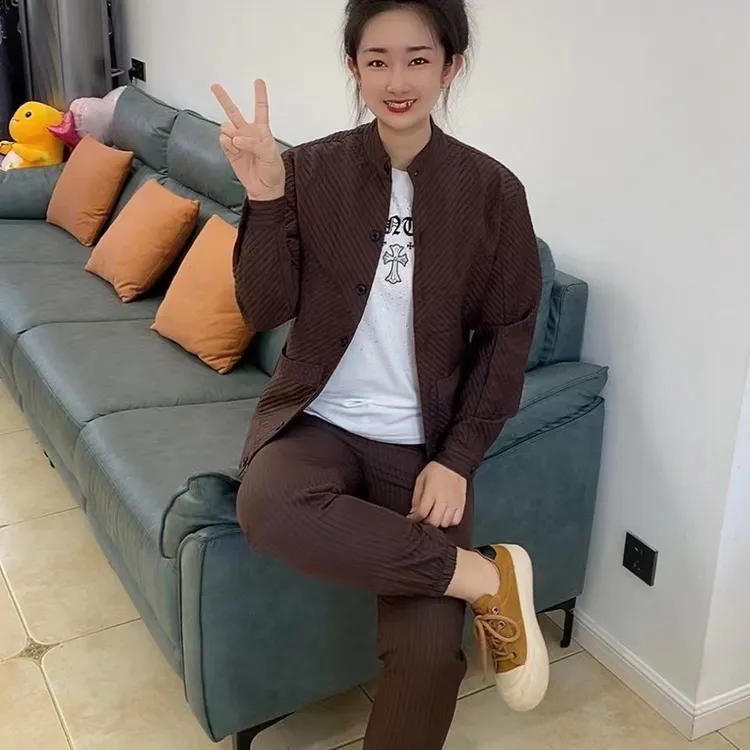 25男士套装春季新款盘扣套装男士两件套中国风唐装潮流搭款25258