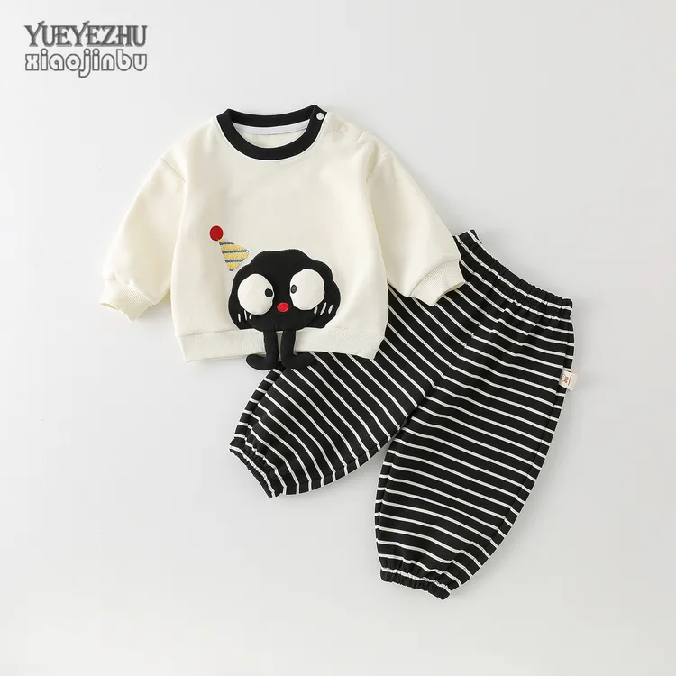 儿童休闲套装秋装男宝宝韩版卡通卫衣卫裤春秋季分体两件套婴幼儿