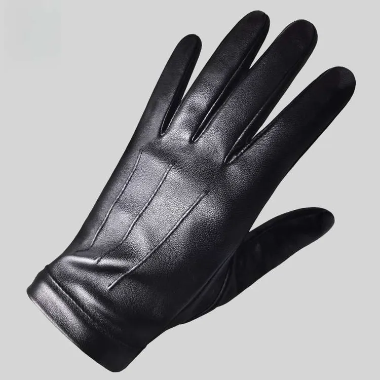 FAVMARTHA真皮手套男士秋冬羊皮触屏开摩托车电动机车骑行驾驶加