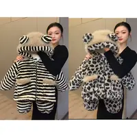 【卡尔达】儿童省服新款三层夹棉加绒外穿连帽家居服套装加绒加厚