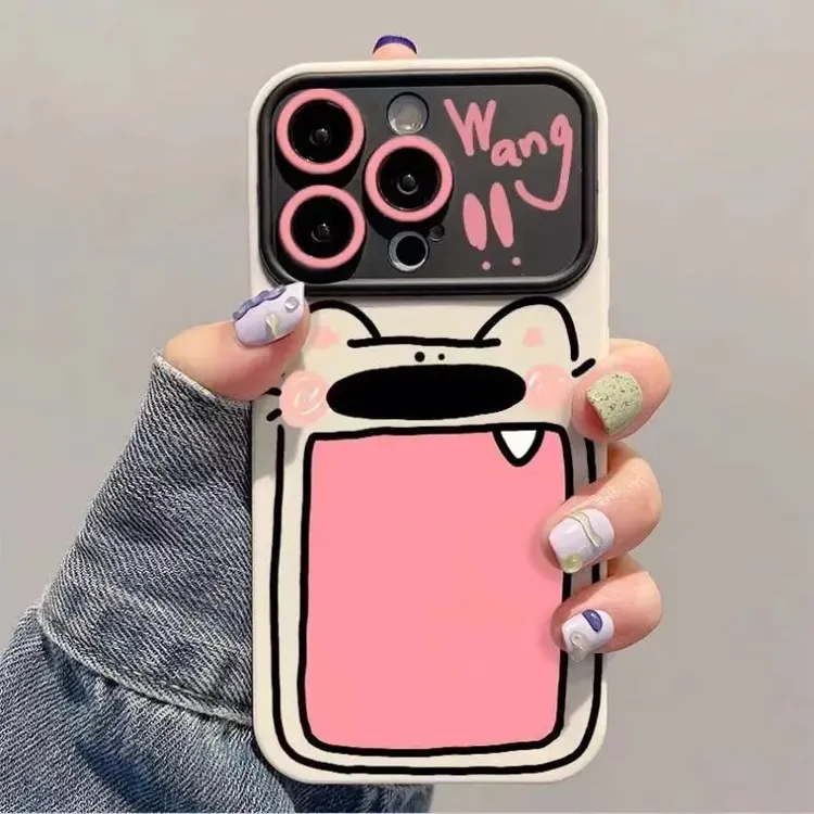 大口汪汪狗适用于17苹果16新款15女款14手机壳13磨砂大视窗12