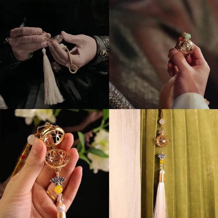 合金吊坠 九重紫同款流苏挂件孟子义同款香囊腰间挂饰汉服禁步