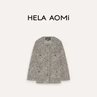 HELA AOMI “糖果彩宝”绵羊毛66%中古风绒感香风外套CY5CC03410