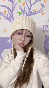 华夫格护耳帽成品