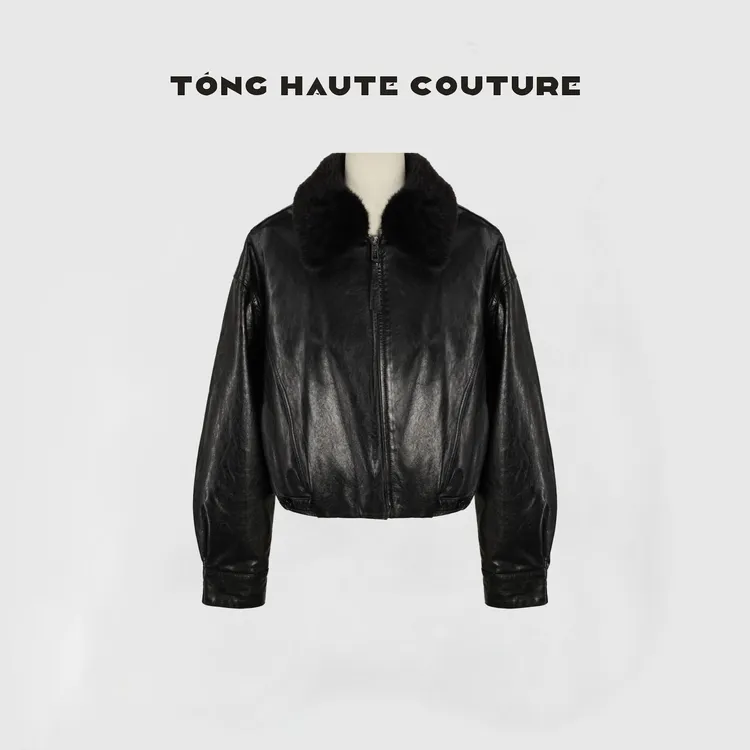 【以诺】冬季冷翠油蜡绵羊皮毛一体+新国标90白鹅绒鹅绒服 YW498