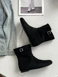 微瑕小众感裸靴气质短靴显瘦靴2381