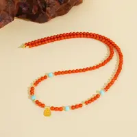 【不二】南红18K金锁骨链项链4mm±（多样性发）