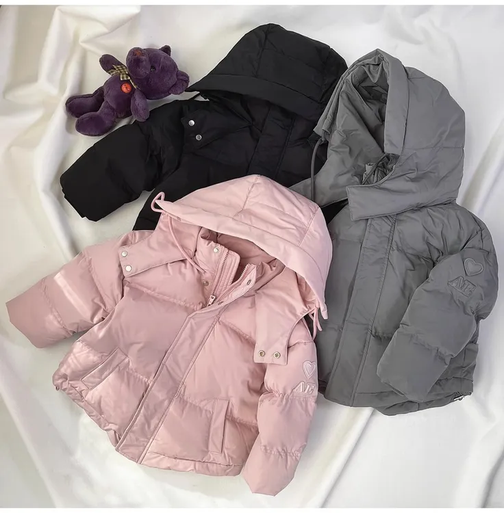 新款儿童羽绒服连帽加厚韩版男童女童宝宝中小童保暖外套冬装洋气