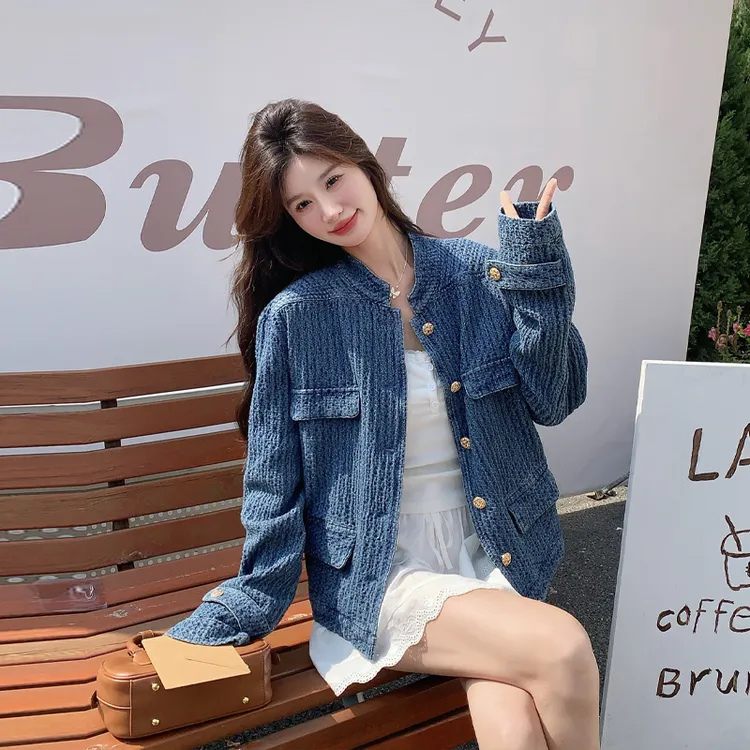 老钱风高级感复古牛仔小香风外套女2025秋季新款小众气质夹克上衣