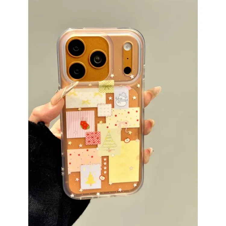 冬日圣诞树雪人苹果丝带袜子适用iphone17proma苹果15手机壳16pro