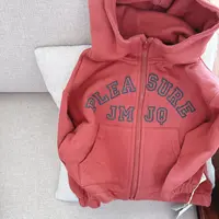 JMJQ深秋儿童休闲抓绒加厚保暖户外运动拉链连帽开衫外套251197