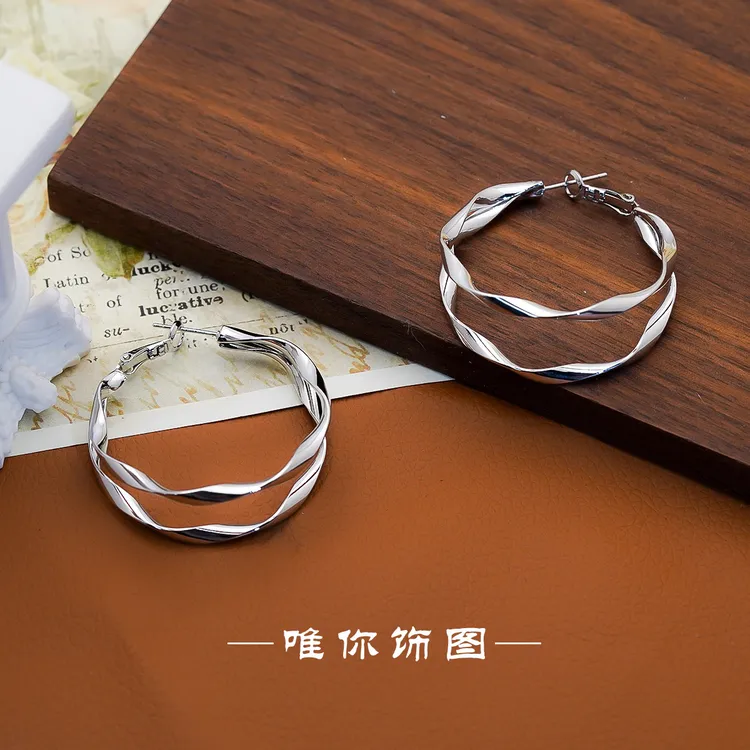 铜合金耳饰 双层复古小众耳饰原创设计E0262