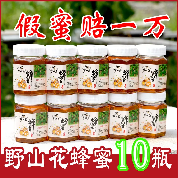 沂蒙山野山花蜂蜜10瓶 220g/瓶 采集野山花 优质蜜源 保纯保真