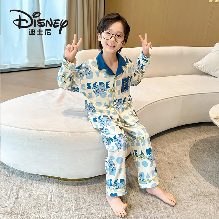 Disney/迪士尼男童睡衣秋季纯棉长袖套装宝宝儿童亲子男孩家居服